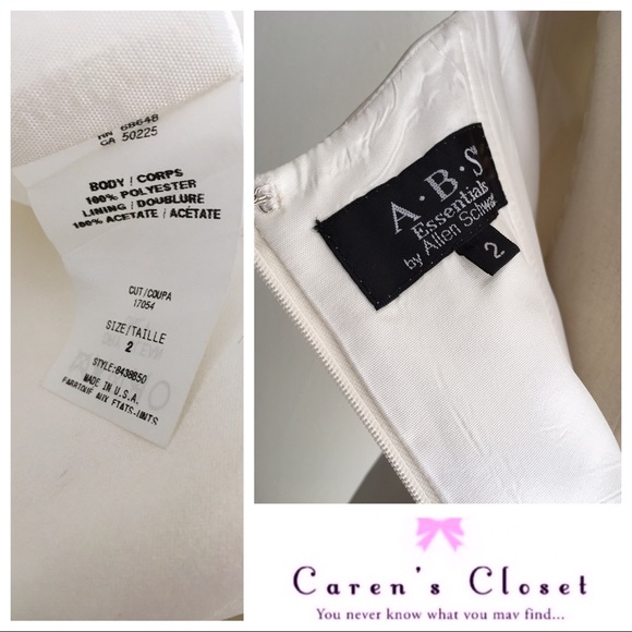 NWOT ABS Satin Strapless Evening Gown Dress - Picture 3 of 8